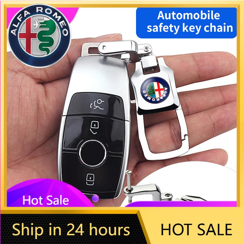 Naklejki Samochodowe Dla Alfa Romeo Samochód Metalowy Brelok Przeciw Zagubieniu Odznaki Stylizacyjne 3D Breloczek Do Kluczy Dla Alfa Romeo serpent Giulia 159 156 MITO S