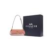 Coach Jet 11 Logo Coated Canvas And Calfskin Shoulder Bag Women Shoulder Bag Pink CBA83-B4YU2