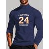 Einfarbiger Herren Mock Neck Langarm, Polyester Atmungsaktiv & Perfekt zum Layern