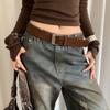 Vintage Pin Buckle Suede Leather Belt Frosted Luxury Design Women Waist Belt Versatile Woven Waistband Coat Skirt Decoration