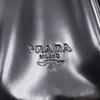 Prada One Belt Shoulder Bag Black Patent Leather Women Used