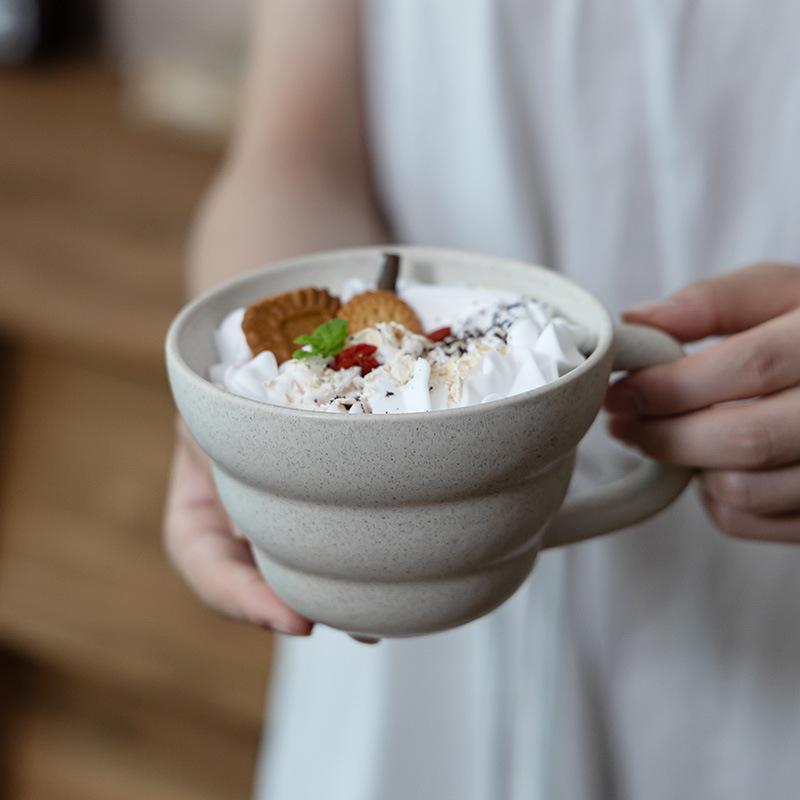 Knock Healing Retro Style Ceramic Cup Mug Coffee Cup Personalized Water Cup Household Cup Breakfast Cup Milk Cup