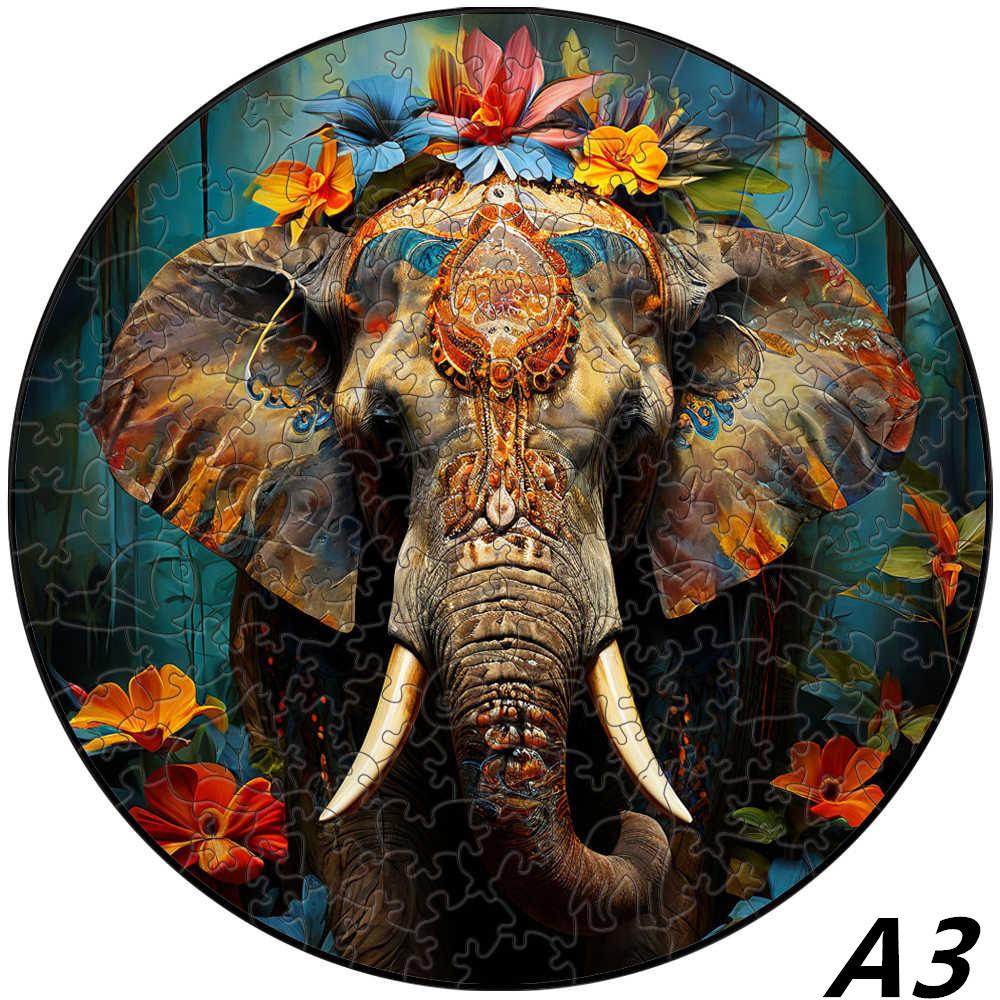 Children Cute Animal Wooden Puzzles Montessori Games 3d Wooden Puzzle Adults Christmas Board Games Ideal for The Whole Family Do-It-Yourself