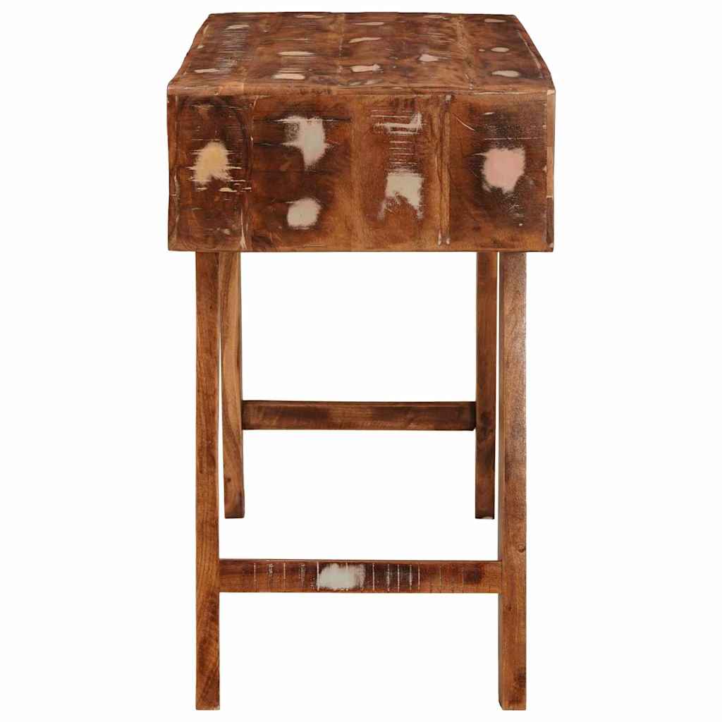 Makeup Table in Brown 90 x 76 x 45 cm Solid Upcycled Wood