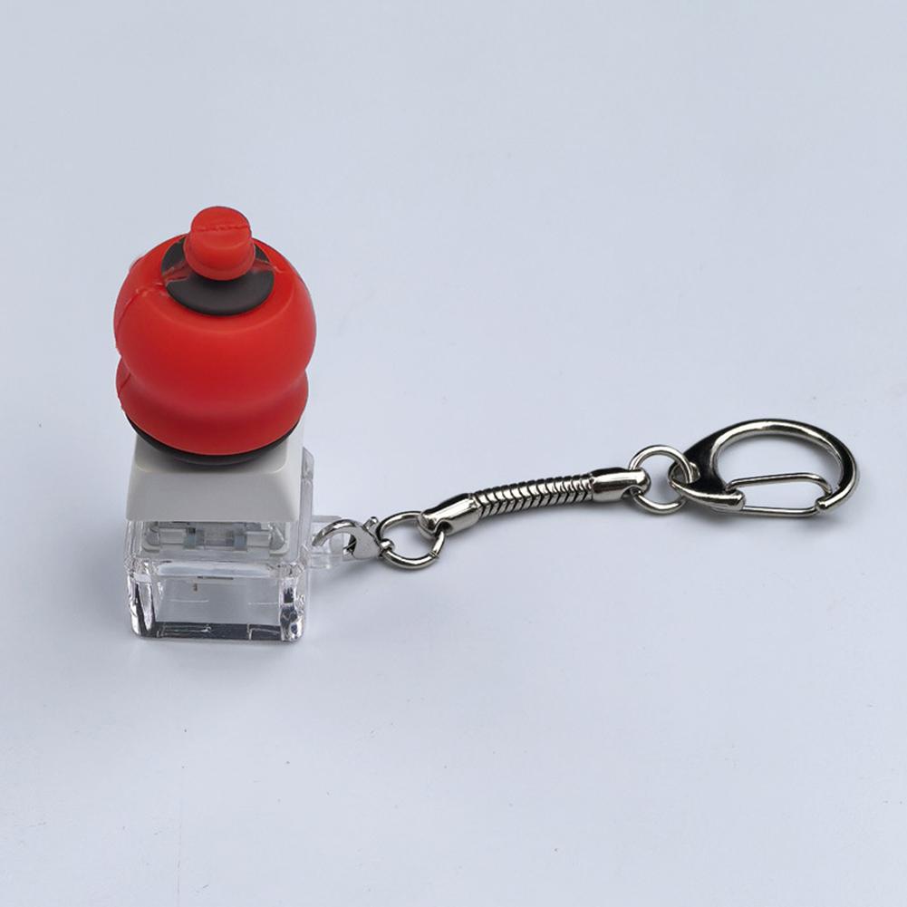 Hamburg Keyboard Keychain Fidget Toy Ice Cream Keycap Fidget Clicker Key Chain Toys Stress Relief Gifts