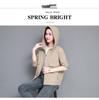 Women's Petite Hooded Trench Coat - Casual & Stylish for Spring & Autumn
