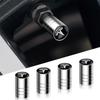 4 Stück Auto-Abzeichen Metall Auto-Reifenventil-Kappen Reifen-Luftventil-Abdeckungen Emblem Dekoration Zubehör für Model 3 Model Y Model S X