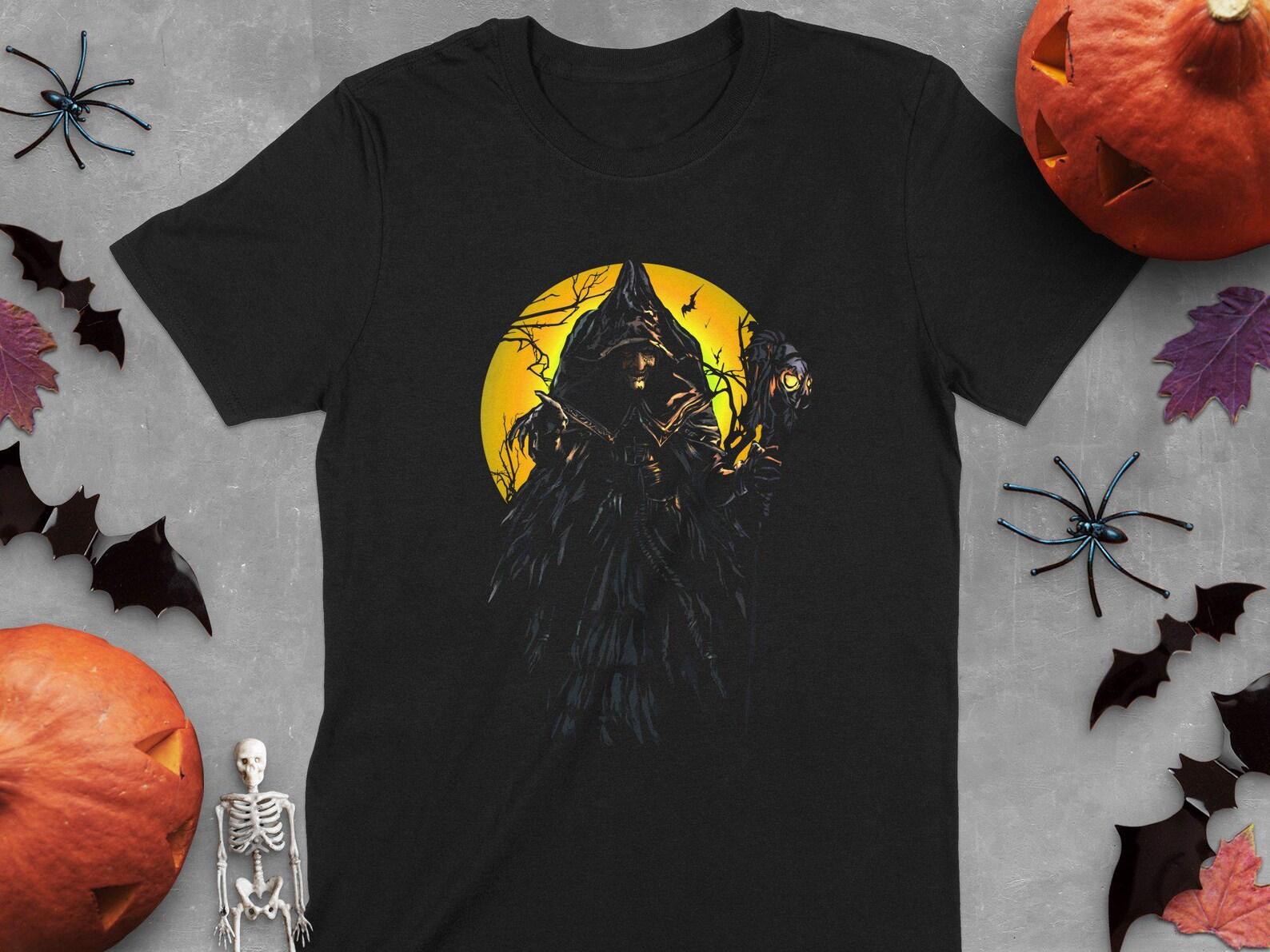 Hag Witch Witchcraft Horror T-Shirt, Occult Dark Art Tee, Gothic Mythology Apparel, Halloween Graphic Shirt, Spooky Wizard Design 2XL