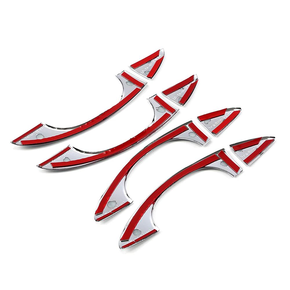 For Volkswagen VW T-ROC Atlas Teramont 2017-2024 Chrome Exterior Side Door Handle Cover Moulding Trim Frame For Skoda Octavia