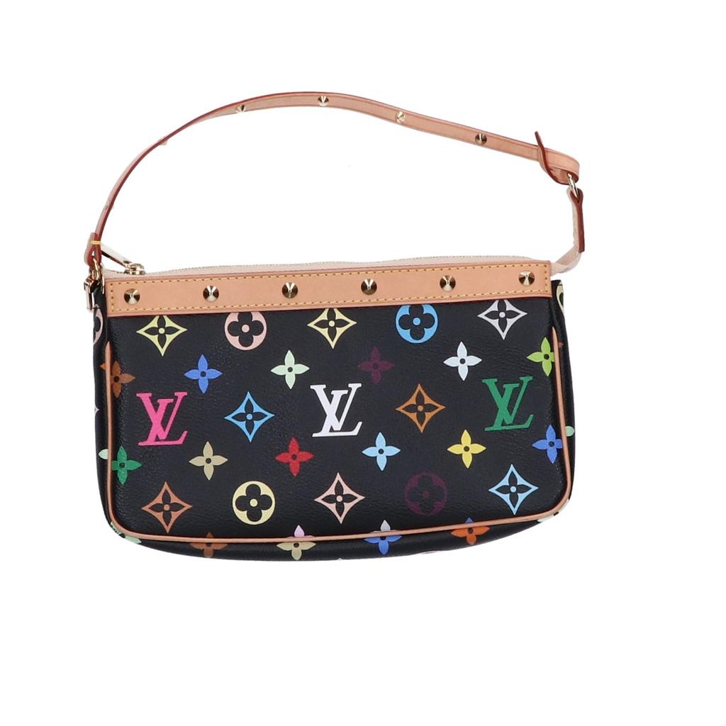 LOUIS VUITTON M92648 2008 Monogram Noir Pochette Handbag Black x multicolorUsed