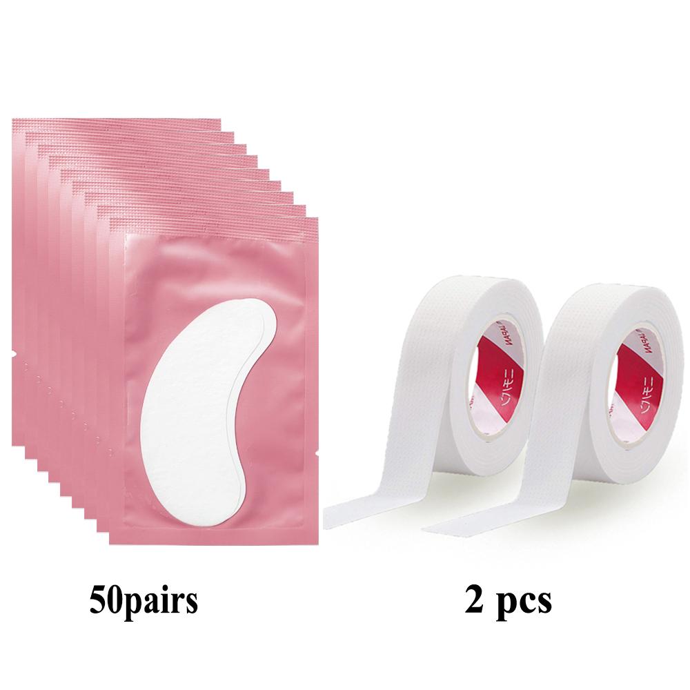 

Insulating Tapes Eyelash Extension Patch 50pairs Hydrogel Gel Lash Pads with Eyelash Tapes Lash Extension Under Eye Patch Pad
