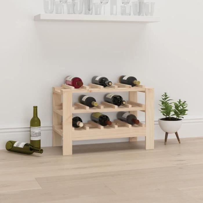 VidaXL Wine Rack 61.5x30x42 Cm Solid Pine Wood 822561