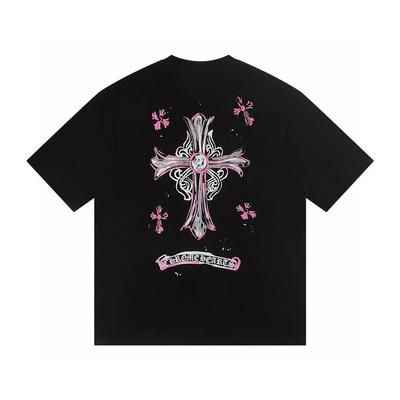 W390 Verão 2026 Novo Algodão de Alta Qualidade Gola Redonda Solta Tamanho Grande Camiseta Camiseta de Casal
