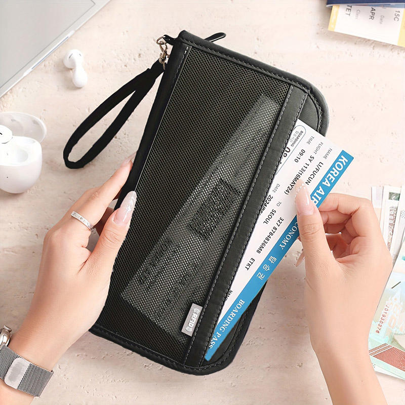 Large Capacity Portable Travel Boarding Passport Holder Wallet Multifunctional Document Organizer Credit Cards Case for Women Men