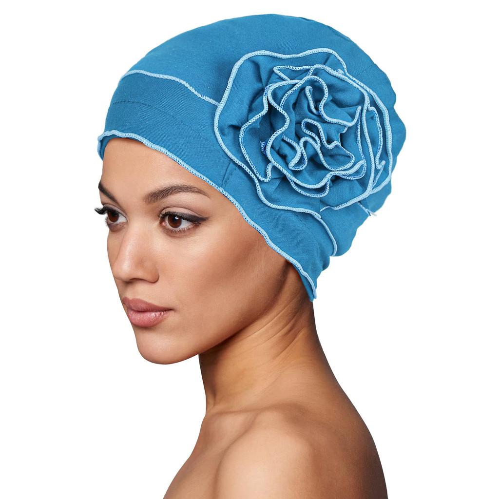 Turban Womens Floral Stretch Care Hat For Summer And Winter Fashion Accessories