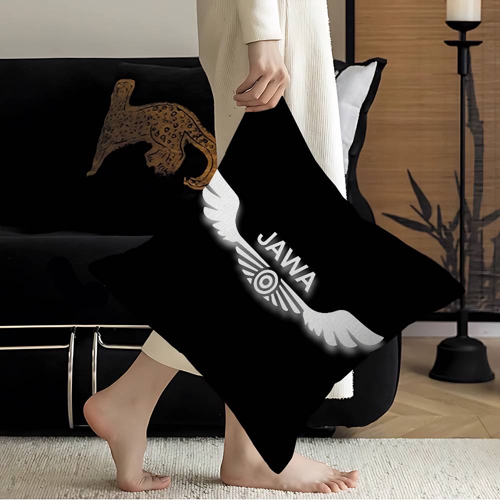 

JJawa Motorcycle Logo Personalized Pillow Dust Cover Bedroom Kids Party Decoration Pillowcase Birthday Children Gift 30x30 cm