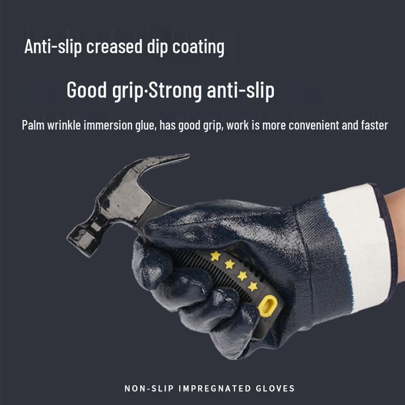Oil-Resistant Nitrile Canvas Work Gloves