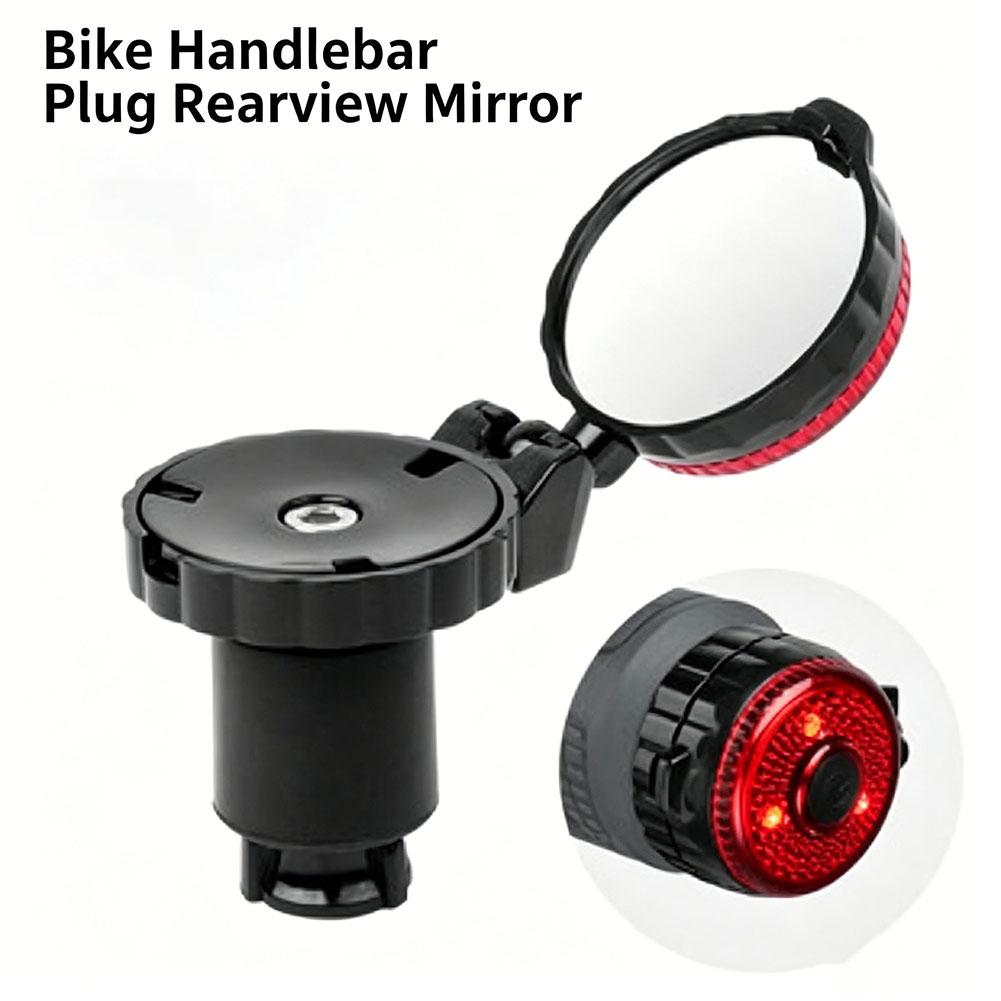 Adjustable Rotatable Bike Rear View Mirror HD Convex Mirror MTB Road Bicycle Handlebar Plug Accessories