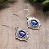 Xiaomi Huitan Special Design Drop Earrings for Women Vintage Party Wedding Accessories Blue Stone Bohemia Anti Silver Color Jewelry