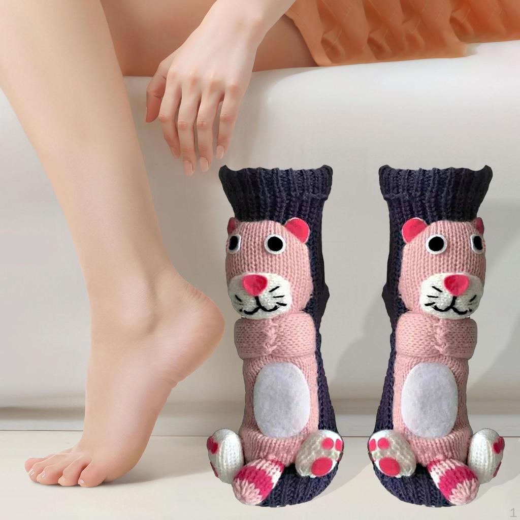 Animal Socks Christmas Gifts Casual Soft Thick Mid Tube for Living Room