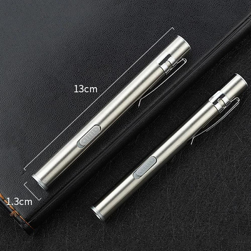 Rechargeable LED Flashlight Pen Light Mini Torch White/Yellow Light with USB Charging Cable for Doctors Nurse