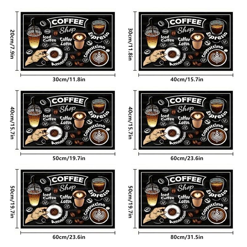 1Pcs Creative Pattern Printed Coffee Machine Mat Kitchen Counter Quick Water Absorption Utensil Drying Mat Desktop Drainage Mat