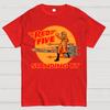 Red Five Standing Dy Unisex 100% Cotton Summer Casual Cool Loose T-Shirt