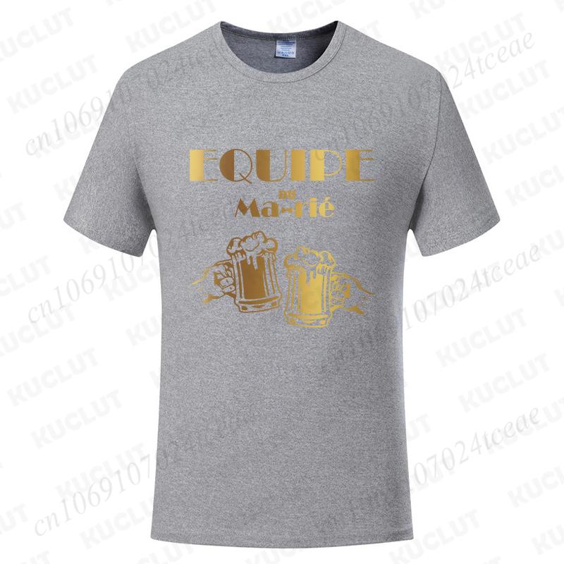 Fashion Beer Graphic Wedding Tops French Boyfriend Single Farewell Bachelor Party T-shirts Evg Future Team Groom Best Man Tees