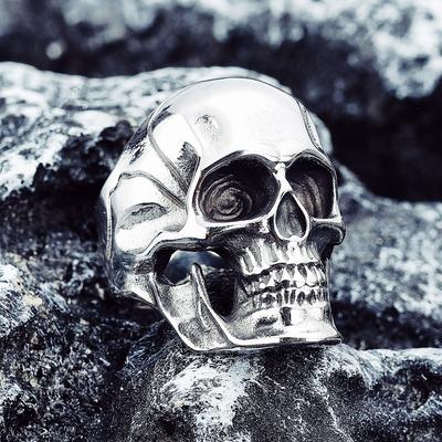 Terminator-Totenkopf 316L Edelstahl Herrenringe Punk Übertreibung Totenköpfe für Männer Freund Biker Schmuck Bestes Geschenk Dropshipping