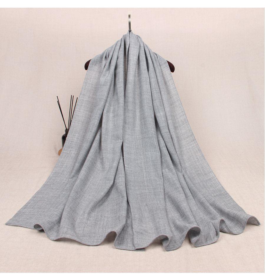 Pure White Medium-Thickness Soft Skin-Friendly Unisex Scarf Shawl