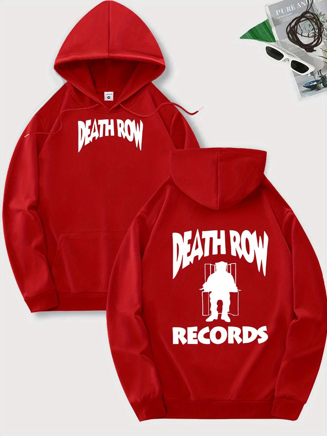 

Мужской повседневный пуловер с графическим принтом Death Row Records для осени и зимы. Вдохновляющий дизайн. Повседневная одежда. Худи. Вдохновляющее худи. S