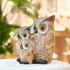 Owl Family Statue Luxury Resin Animal Sculpture for Home Decor, Suitable for Bedroom, Living Room, Study, or Desk