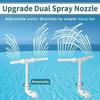 Adjustable Dual Spray Swimming Pool Sprinkler Creative Waterfall Fountain for Pool Garden Patio Water Activities