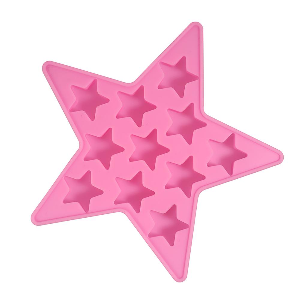 1x Five Star Shaped Cool Silicone Ice Cubes Tray Freeze Mold Maker Tools for Club Bar Party