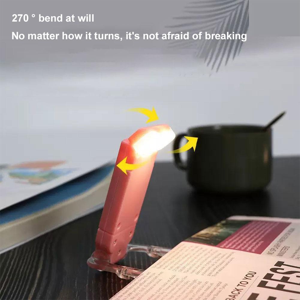 USB Rechargeable Portable Clip-on LED Reading Light Eye Care Book Lamp Night Light for Reading in Bed