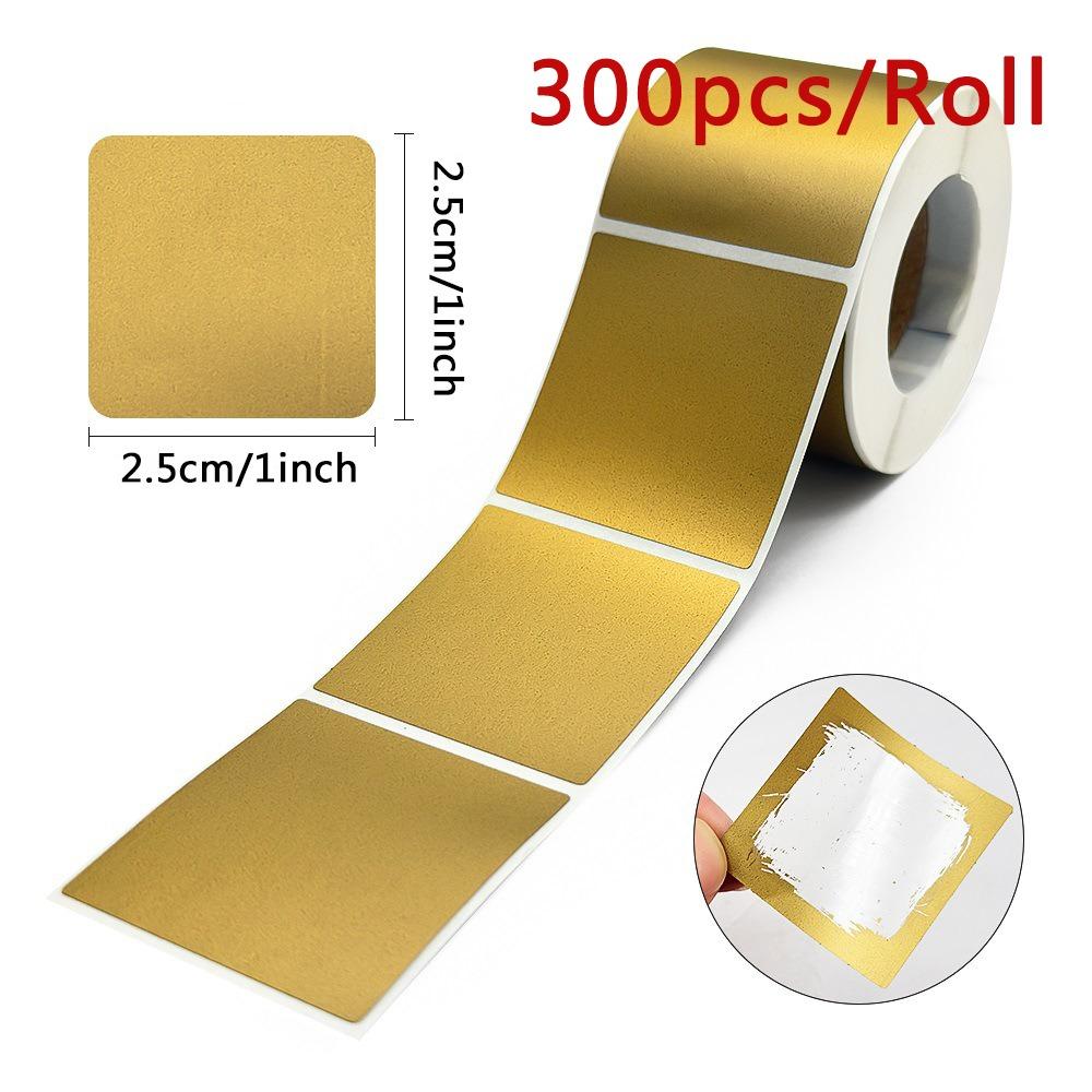 300pcs/Roll Self-adhesive Scratch Labels Stickers 2.5cm DIY Scratch Stickers  Party Supplies