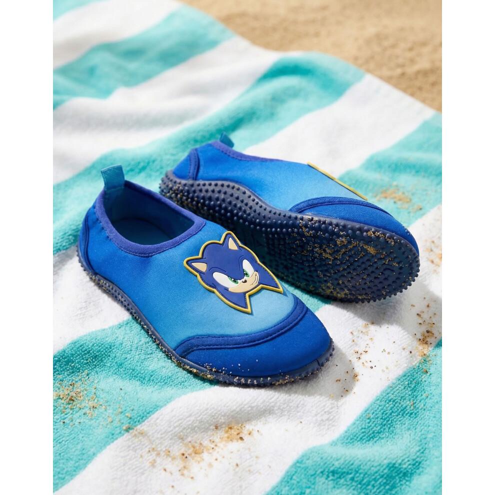(10 UK Child) Sonic the Hedgehog Aqua Shoes (Boys Blue)