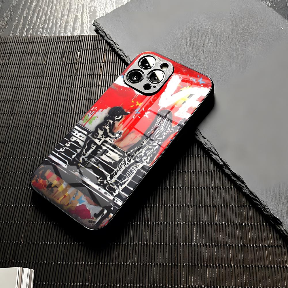 Street Art Banksy Graffiti Phone Case For Iphone 16 15 13 Super Discount 12 14 11 Pro Max Mini X Xr Xs 8 7 Puls 6 Glass Funda Co