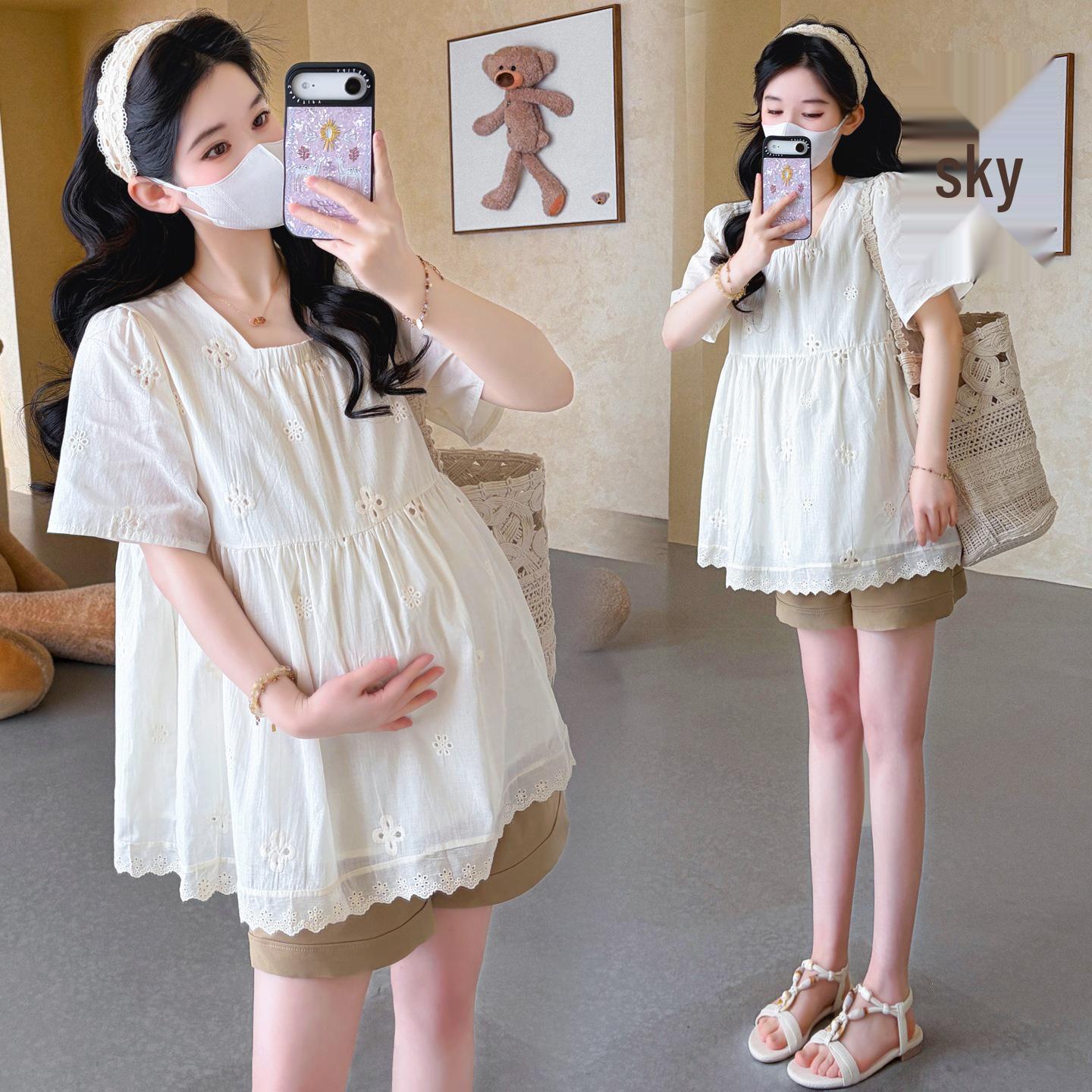 Korean Style Lace Doll Top & Belly Support Shorts, Summer 2026 XL