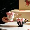 Premium Coffee Cup and Saucer Set, Retro Cup, Wedding Gift for Girls, Company Gift, Gift Box, Water Cup.