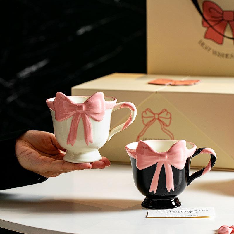 Premium Coffee Cup and Saucer Set, Retro Cup, Wedding Gift for Girls, Company Gift, Gift Box, Water Cup.