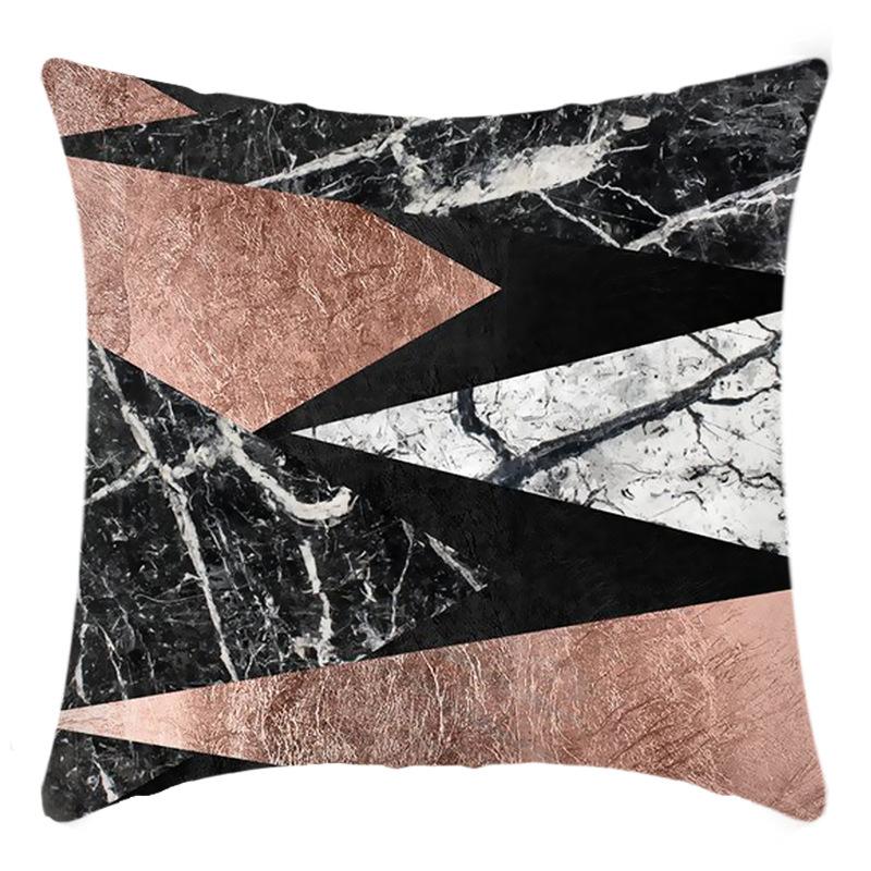 

New Pillowcase Light Luxury Series Printed Pillowcase Imitation Hot Stamping Printed Pillowcase 45 * 45Cm pillowcase