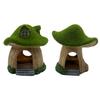 Aquarium Decoration Mushroom House Resin Fish Cave Shrimp Hideout Shelter Moss Mushroom Small House Decor for Home Fish Tanks