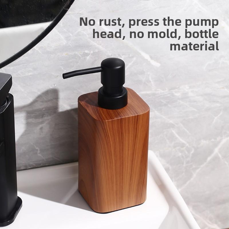 Wood Grain Hand Sanitizer Bottle Household Press Shampoo Water Filling Empty Bottle Hotel Soap Dispenser Bathroom Accessories