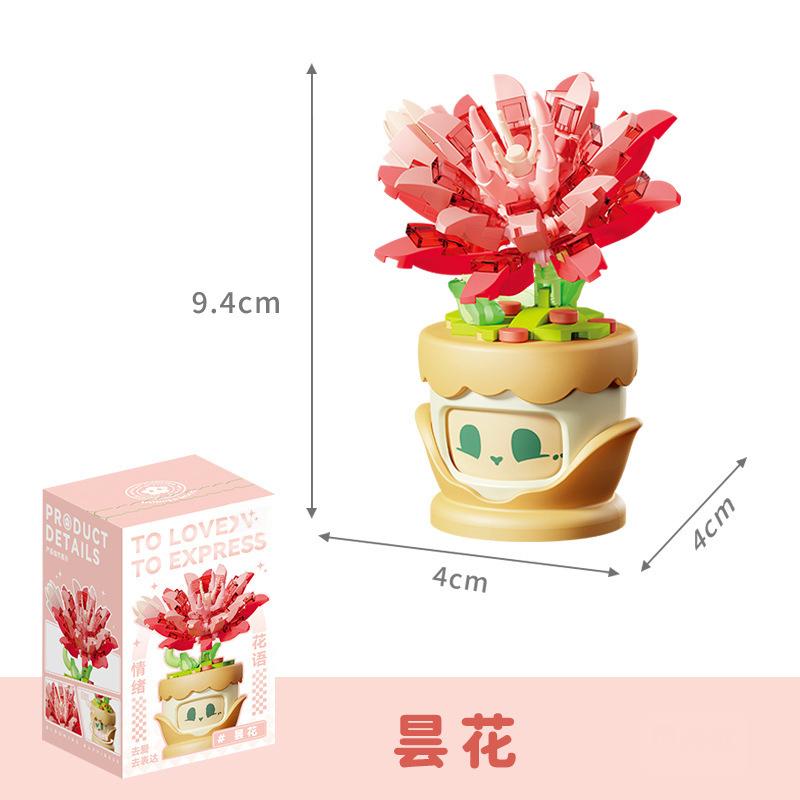 MOC Skull Flowers Building Set Easter Tulip Bricks DIY Micro Particle Blocks for Adults Home Decor Mini Blocks Construction Set