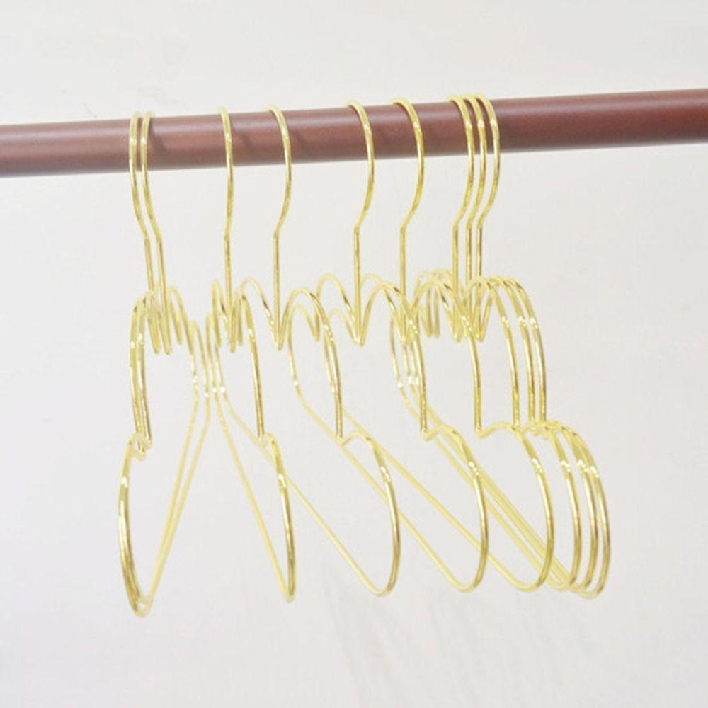 10Pcs/Set Nordic Style Children Coat Hangers Golden Clothing Storage Organizer  Closet