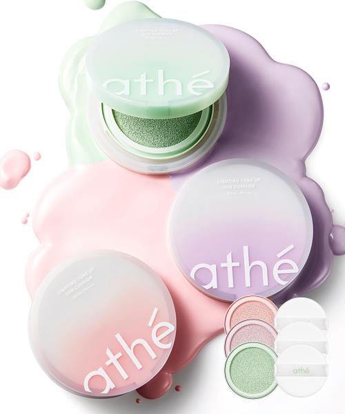 Athe Vegan Relief Lighting Tone Up Sun Cushion With Refill Spf50+pa++++