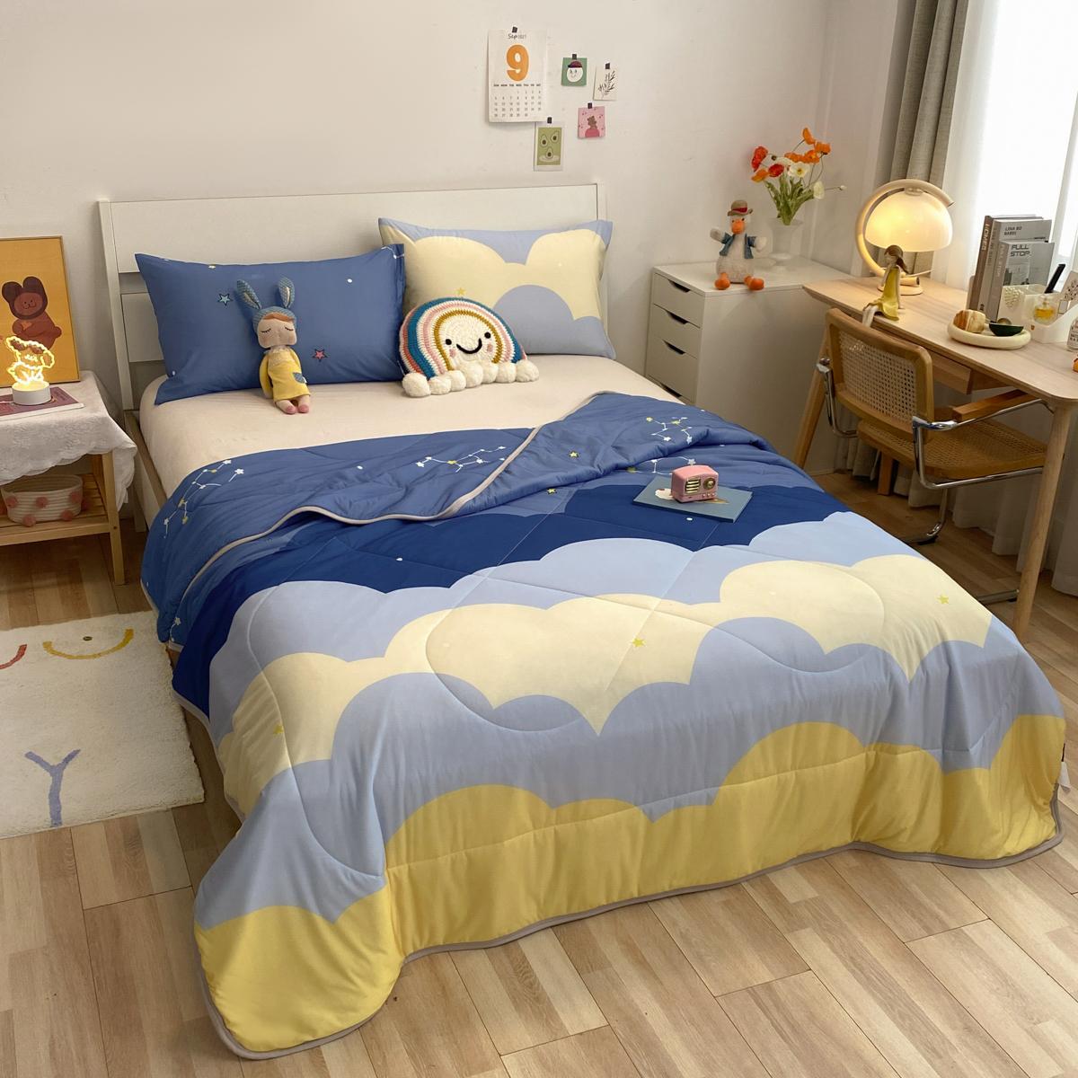 

Охлаждающее одеяло для кровати. Шелковистое одеяло с кондиционером. Легкое охлаждаемое летнее одеяло с двухсторонней холодной и охлаждающей тканью. 200x230cm