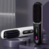 Cordless Hair Straightener Brush 3 Temperature LCD Display Hair Straightening Comb USB Rechargeable Fast Heating Electric Hot Brush