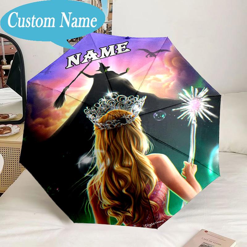 Custom Name Umbrella Magic Friendship witch Umbrella 8-Frame for Travel, Camping, Casual Lightweight Portable, Essential for Family Gifts
